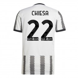 Camisola Juventus Chiesa 22 Equipamento Primeiro 2022-2023 Manga Corta